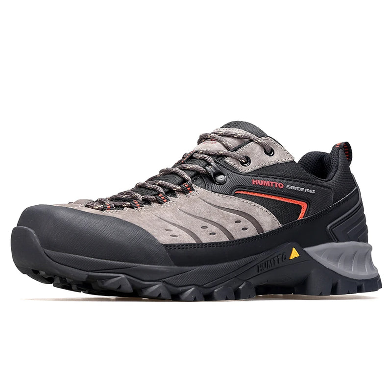 HUMTTO Hiking Shoes Mens Luxury Designer Climbing Trekking Sneakers for Men Genuine Leather Outdoor Sports Safety Work Man Boots