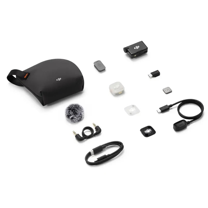 DJI Mic Mini 2S Wireless Microphone 28-Hour Internal Storage, 32-bit Float Internal Recording Two-Level Al Noise Canceling
