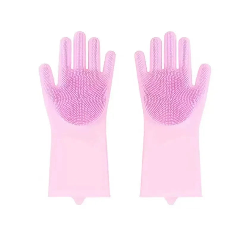 Pet Bath Gloves, Dog and Cat Bath Tools, Anti Scratch and Anti Bite Teddy Gold Fur Scrubbing Bath, Extended Cleaning Brush