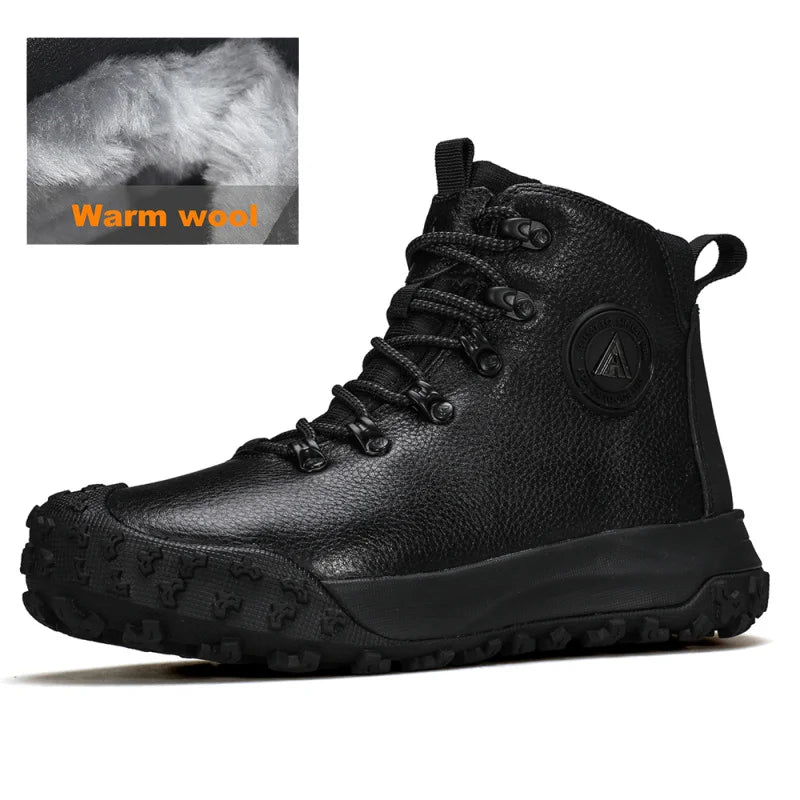 HUMTTO Outdoor Snow Men's Sports Shoes Warm Hiking Shoes for Men Winter Camping Trekking Boots Non-slip Safety Work Sneakers Man