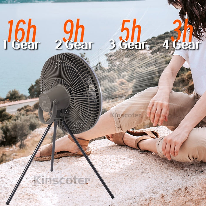 Big Size 11inch Camping Tent Fan Portable Rechargeable Desktop Floor Circulator Electric Wireless Ceiling Fan Remote Control