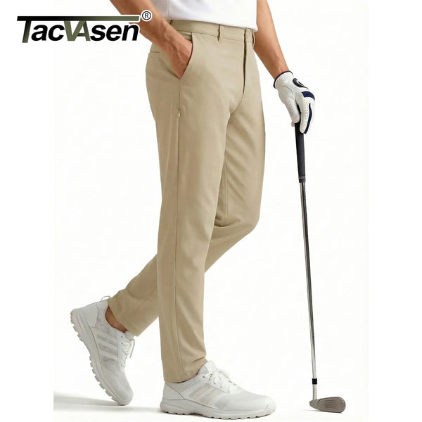 TACVASEN Stretch Golf Pants Work Dress Pants Lightweight Straight Leg for Men Slacks Casual Trousers with 5 Pockets Waterproof