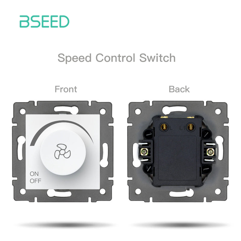 BSEED Wall Button Switch 1/2Gang USB Type-C Wall Socket Module Part Internet TV Telephone Socket Plastic Frame DIY Function Part