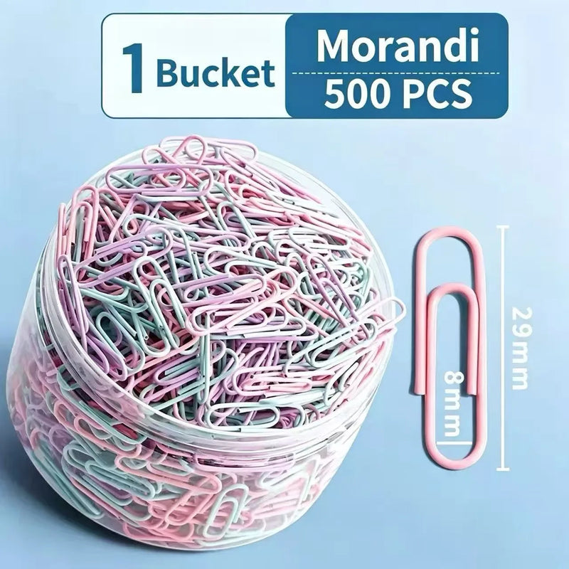 160 Pcs Colorful Paper Clips Large Stainless Steel Bookmark Office Supplies Paper Clip Organizer Stationery for File Management