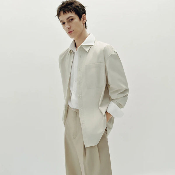 អាវបុរស Semir កប្បាសរលុងមានហោប៉ៅ ស្ទីលស្អាត ងាយស្រួលប្រើ អាវធម្មតា រដូវស្លឹកឈើជ្រុះ អាវស្រទាប់ ពាក់ប្រចាំថ្ងៃ 2026