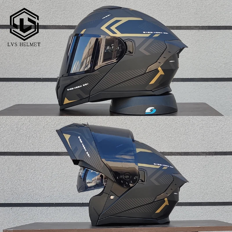LVS Modular Flip Motorcycle Helmet Full Face Highway Helmet DOT Approved High Quality