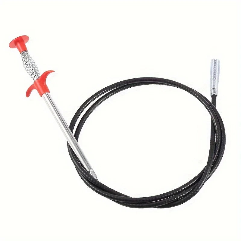 1pc Multi-Functional Metal Plumbing Snake,Toilet Unclogger with 4 Claws,Handheld Drain Grabber for Sink,Toilet,Restaurant.