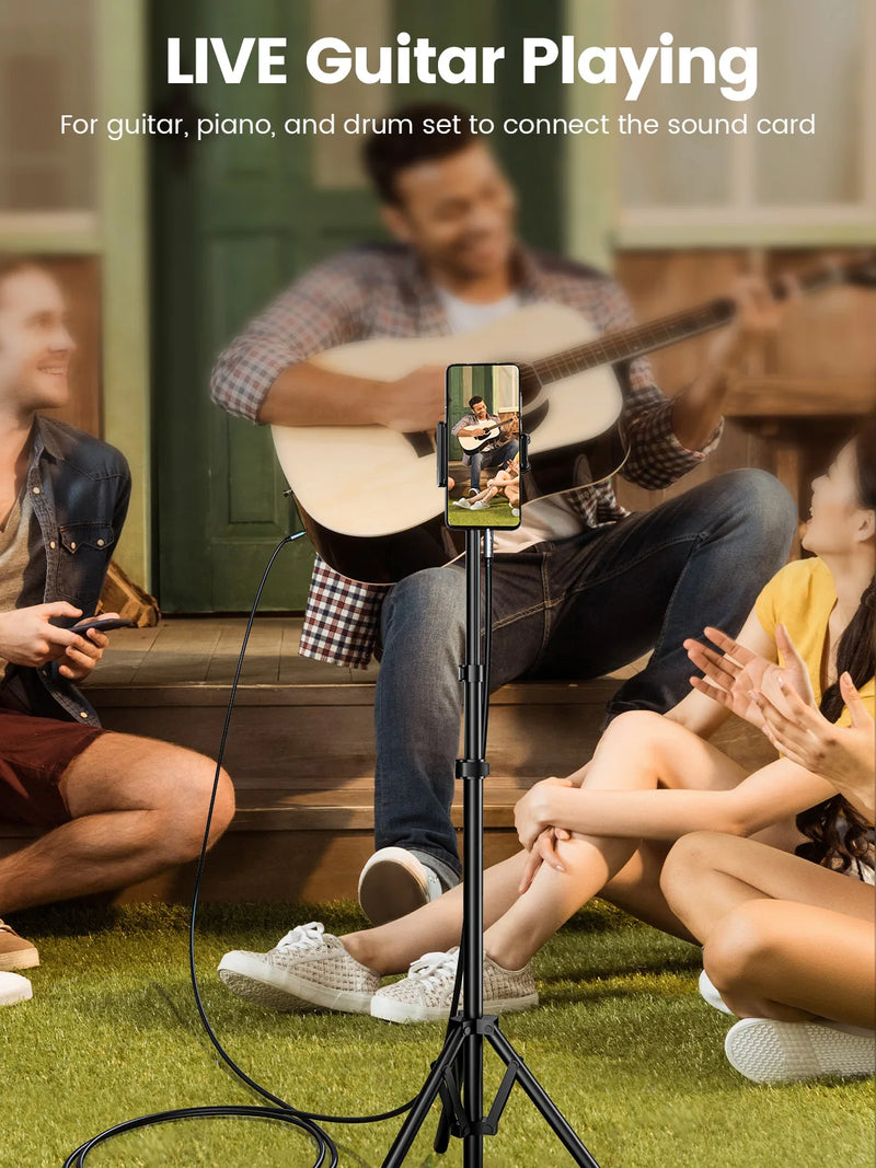 ORICO 3.5mm to 6.35mm Audio Cable 1/8 to 1/4 Stereo Cable Aux Cord Hi-Fi Sound Liquid Silicone for Guitar Amplifiers Laptop