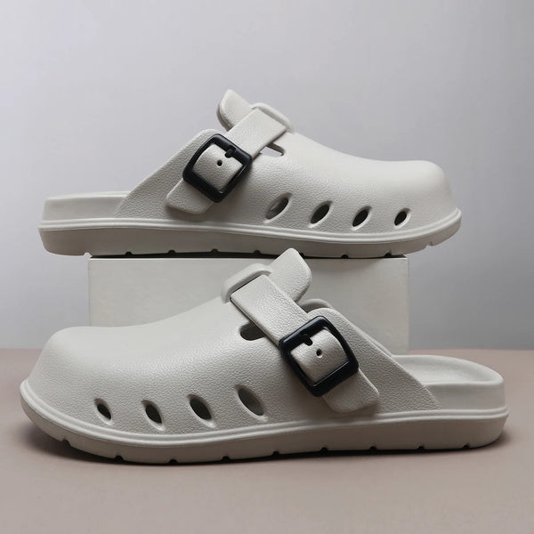 Summer Mens Cover Toes Sandals Men Breathable Soft Rubber Sandals Slippers Lightweight Big Size 46 47