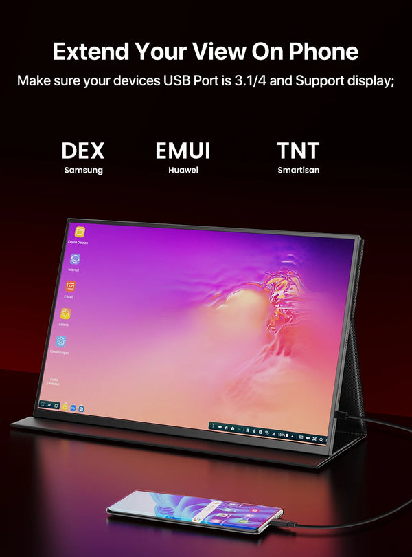 ម៉ូនីទ័រលេងហ្គេម UGame 18 2K 144Hz 2560x1600 QHD 100% DCI-P3 អេក្រង់ HDMI ចល័ត USB C សម្រាប់កុំព្យូទ័រយួរដៃ PC Mac ទូរស័ព្ទ XBOX PS5