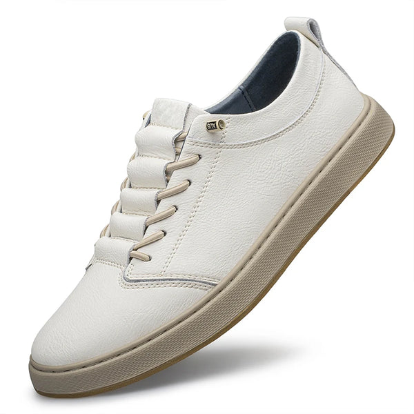 Spring Autumn Mens Fashion Leather Casual Shoes Fashion Skateboarding Shoes Flat Comfortable Big Size 46 47
