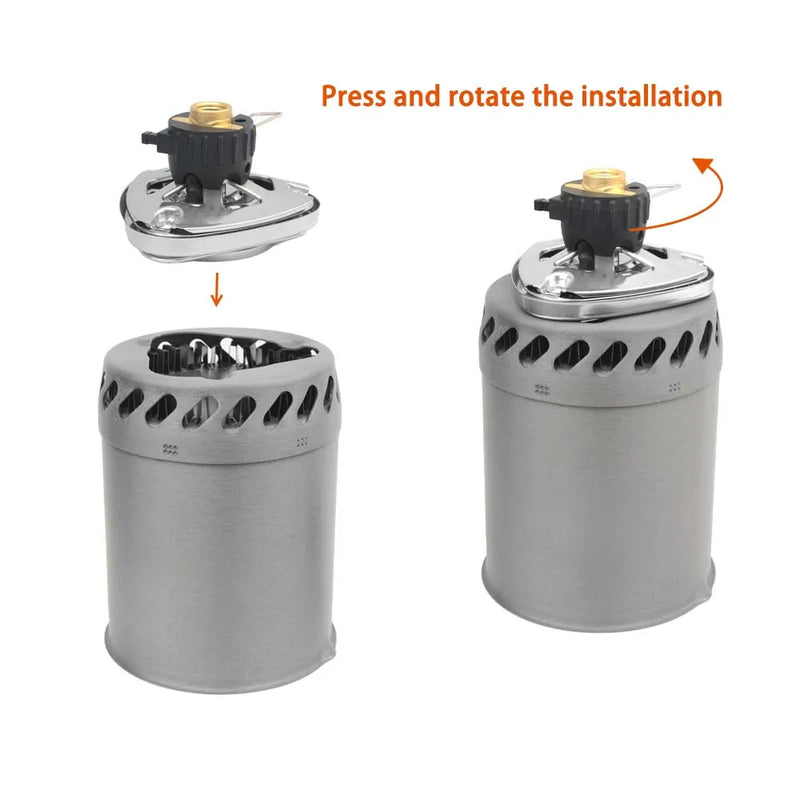 1500W BRS 61 Outdoor  Integrated Heat Collecting Pot Burner Ultralight Portable Hiking Furnace Cooking Backpacking Stove System
