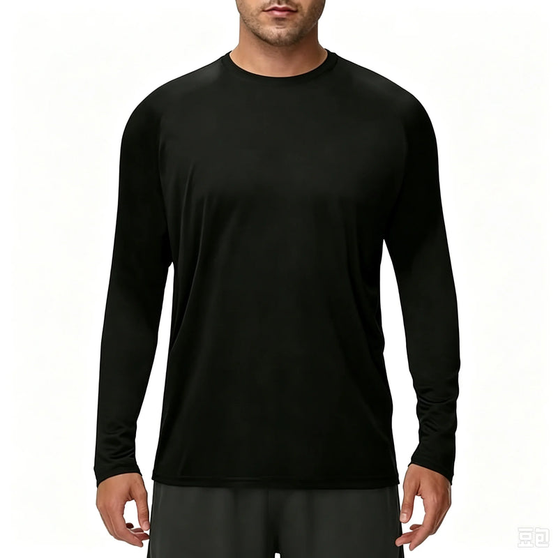 Men's UPF 50+ UV Protection Rash Guard Long Sleeve Shirt, Quick Dry Lightweight for Fishing Running Outdoor Sports