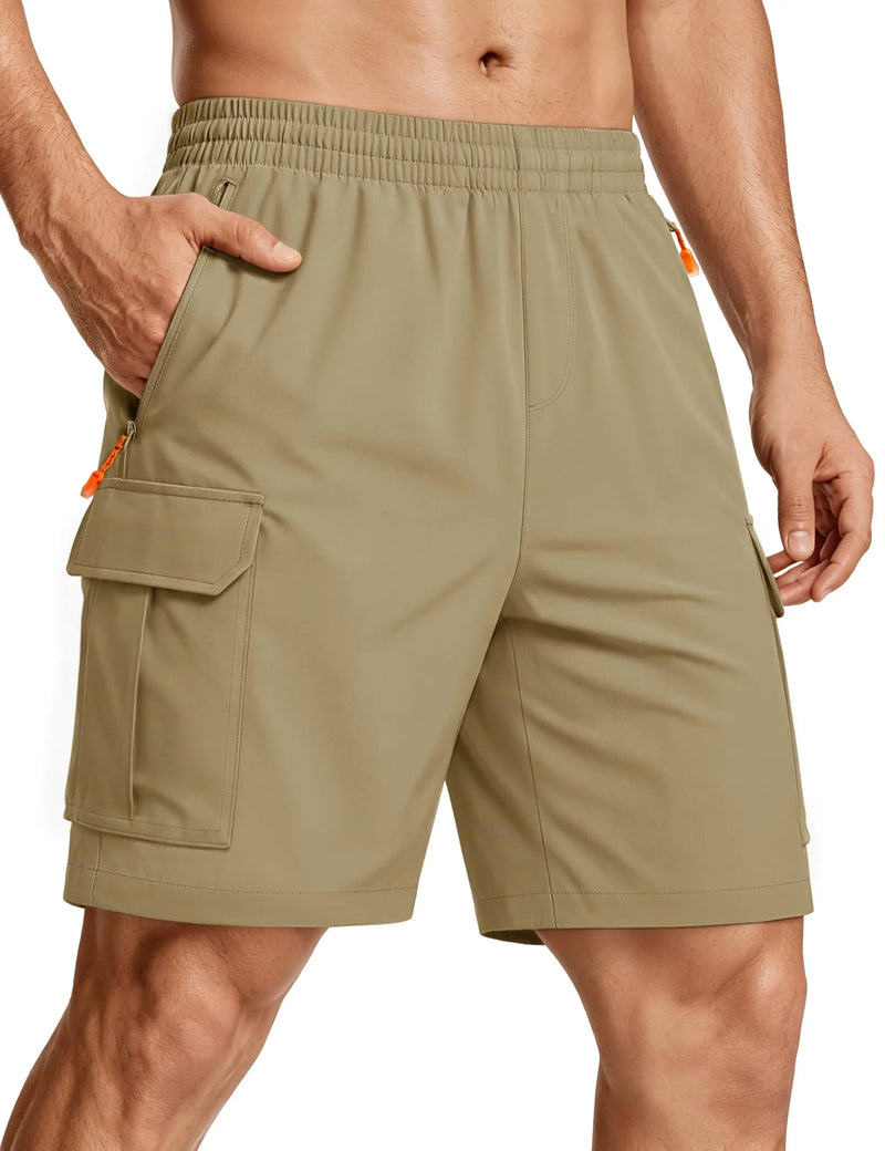 TACVASEN Men's Cargo Shorts Quick Dry Lightweight Outdoor Hiking Shorts Multi-Pocket Work Short Pants Tactical Casual Bottoms