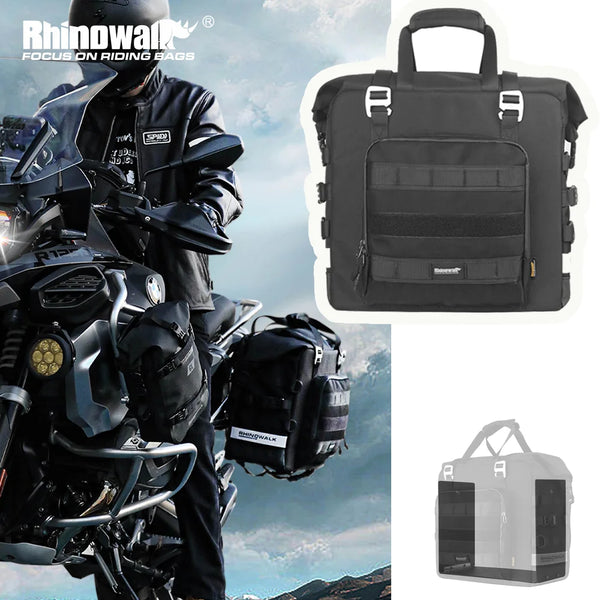 កាបូបដាក់កែបម៉ូតូ Rhinowalk ទំហំ 20 លីត្រ ការពារទឹកជ្រាប កាបូបរឹងបញ្ចេញលឿន ជាមួយបន្ទះទ្រទ្រង់ និងបន្ទះឆ្លុះបញ្ចាំង 1 ឬ 2 ដុំ