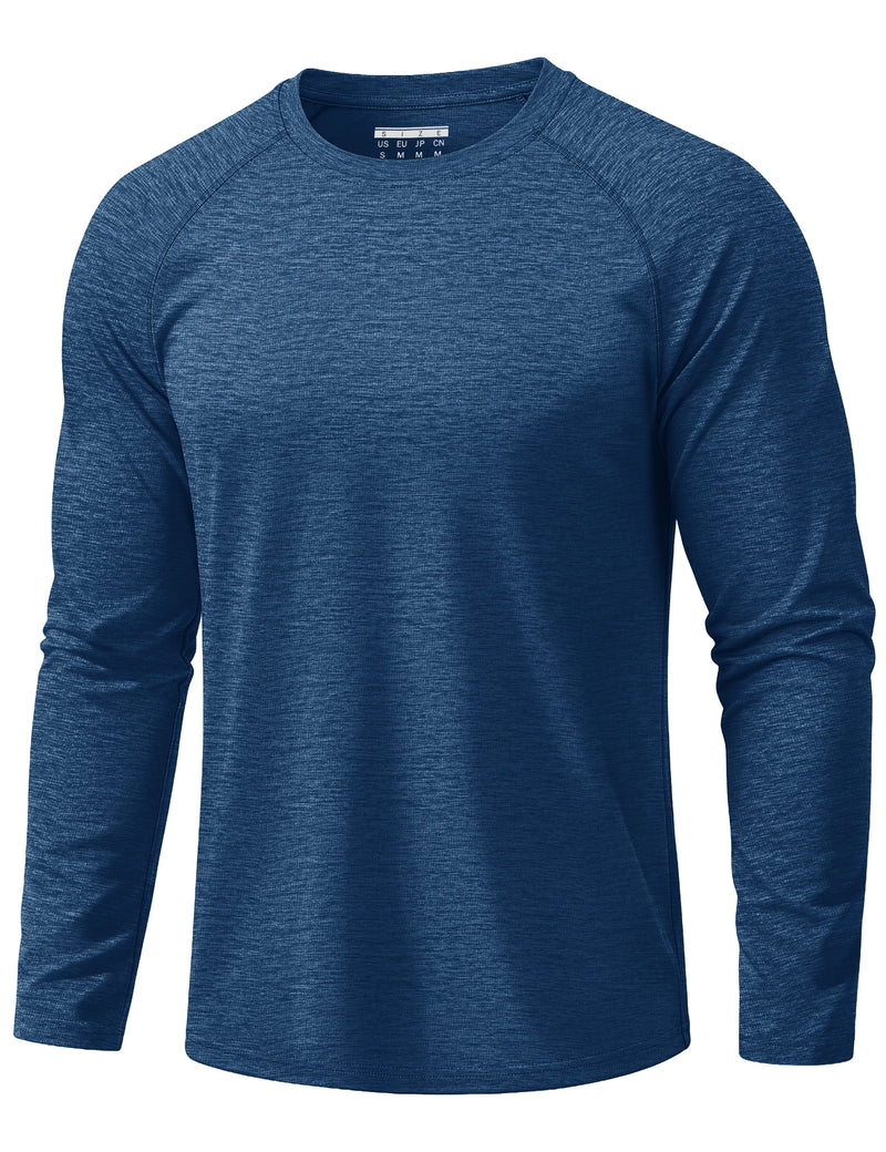 TACVASEN Quick Dry UPF 50+ Workout T-shirts Mens Long Sleeve Athletic Shirts Performance Sports Running Tee Tops Sun Protection