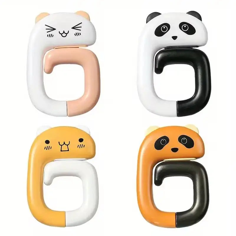 Cartoon Animal Shaped Hook – Portable Foldable for Handbags, Wallets & Backpacks, Desktop Hanger