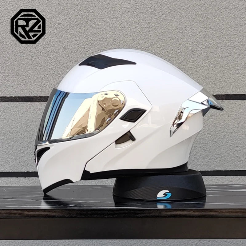 ORZ Motorcycle Helmet High Quality Dual Lens Modular Flipped Helmet Full Face Neutral Motorcycle Travel Helmet Off Road Helmet