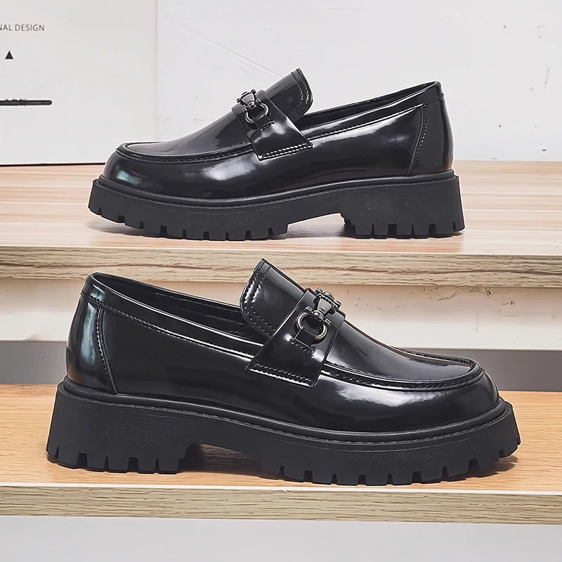 Men's casual business leather shoes Four seasons soft-sole non-slip comfort breathable light outdoor walking dress leather shoes
