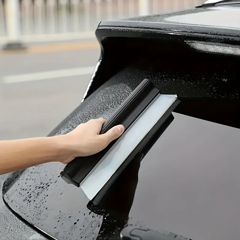 1pc Non-Scratch Soft Silicone Car Squeegee Paint Safe Windshield Glass Water Scraper Portable Auto Detailing Window Cleaner