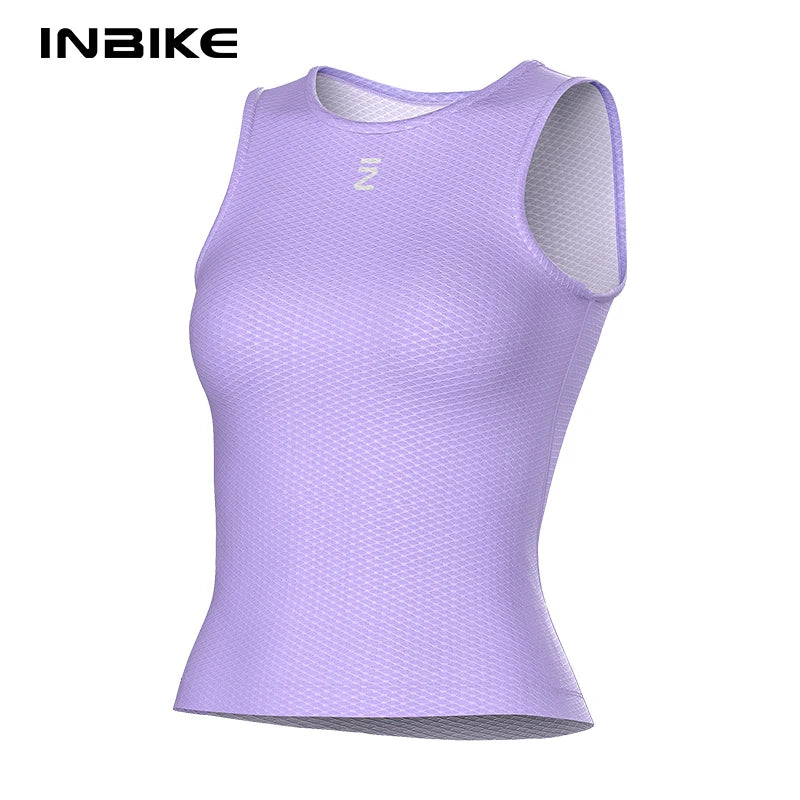 INBIKE Summer Cycling Base Layer Vest for Women Bike Riding Jersey Top MTB Bicycle Undershirt Quick Dry Mesh Underwear Clothing