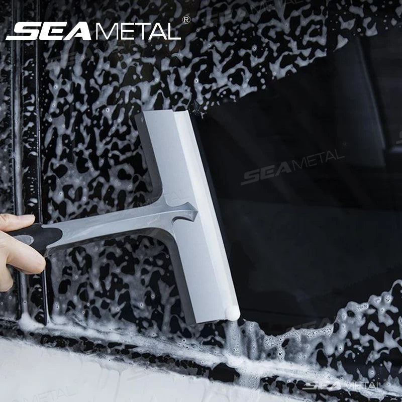 SEAMETAL Silicone Car Window Glass Scraper Car Windshield Cleaning Squeegee Water Wiper for Shower Doors Bathroom Car Window