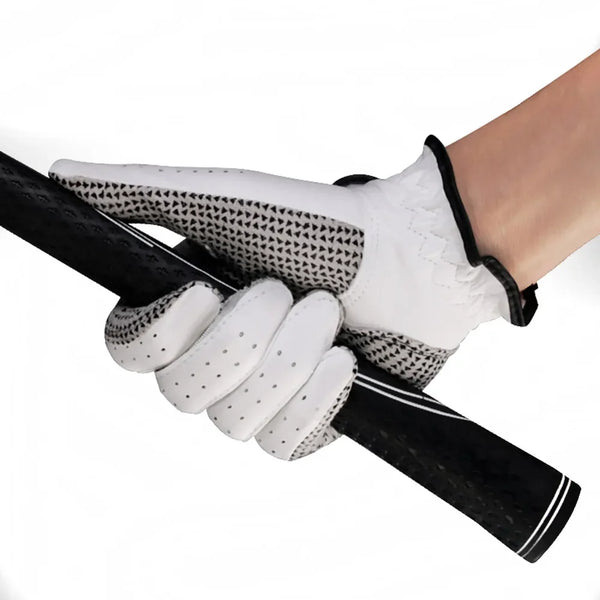 Authentic Men's Golf Gloves Breathable Leather Sheepskin Left Right Hand Anti-skid Beginner Practice Accessories ST001