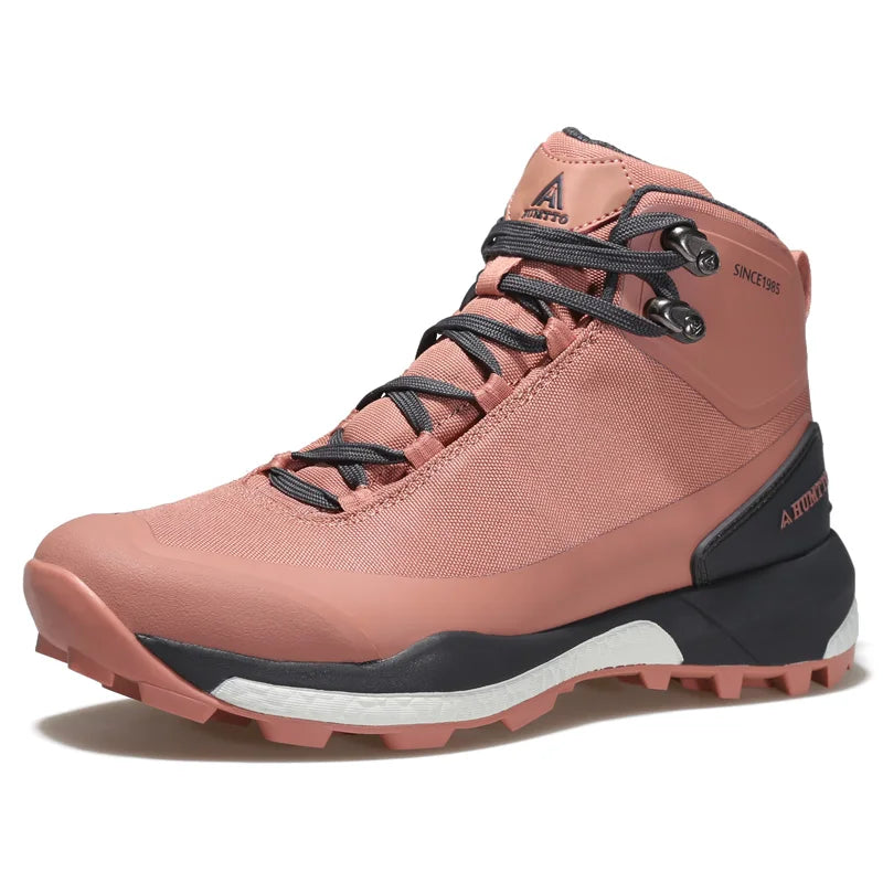HUMTTO Waterproof Hiking Shoes Women Winter Sports Black Luxury Designer Outdoor Sneakers Woman Trekking Ankle Boots for Womens