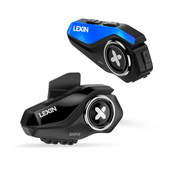 Lexin G2P 2PCS Motorcycle Helmet Intercoms Bluetooth V5.0 Up to Connect 6 Riders & Talk Between Any 2 of Them Wireless Headsets