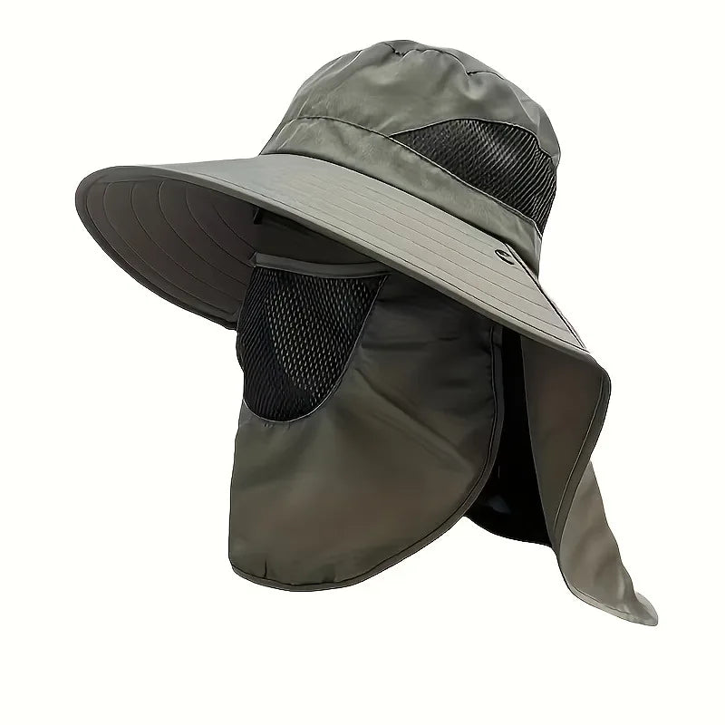 1pc Fishing Hat, Breathable Wide Brim Sun Hat for Men Outdoor Activities,Hiking Trekking,Fishing, 4 Colors Available