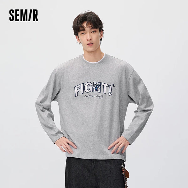 អាវយឺតប៉ាក់ Semir សម្រាប់បុរស កប្បាសរាងជាស្រទាប់ៗ ឆ្នាំ២០២៦ សម្លៀកបំពាក់ប្រចាំថ្ងៃរដូវរងាថ្មី រចនាប័ទ្មទីក្រុង ធម្មតា អាកាសធាតុត្រជាក់ ស្រទាប់ៗ