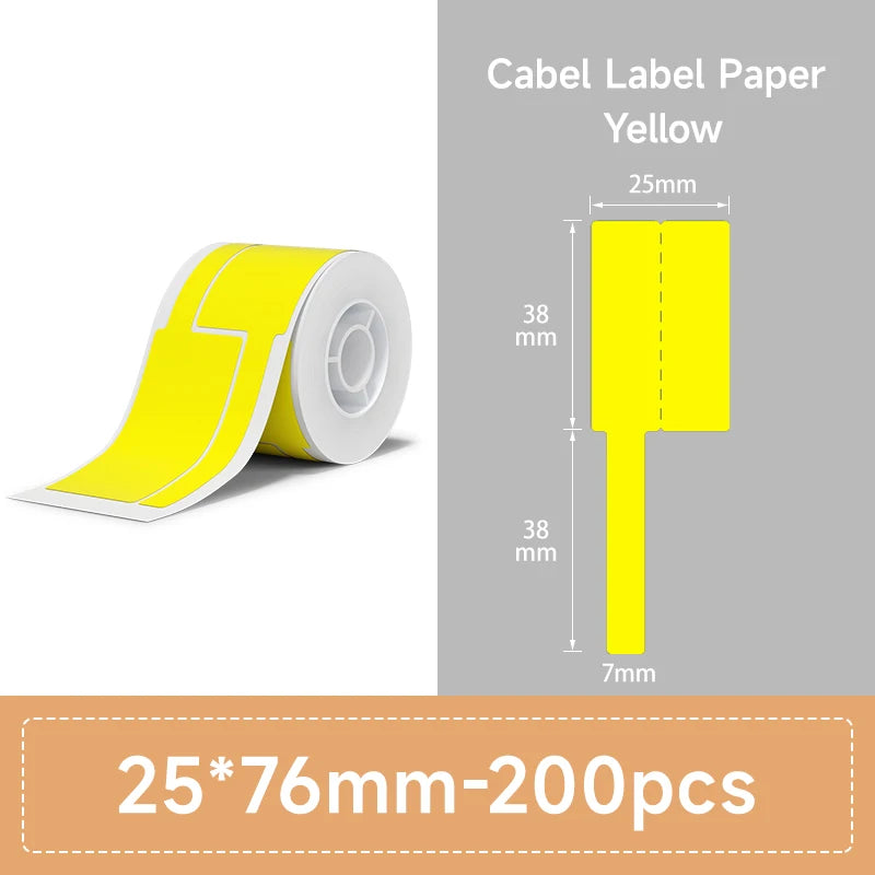 1 Roll Niimbot Cable Label for B1 B21 B3S B31 B4 Color Self-adhesive Self-adhesive Sticker for Communications