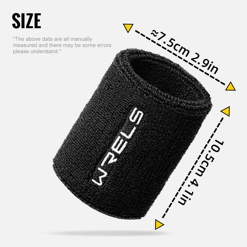 WRELS Wristbands Terry Cloth Moisture Wicking for Sports Tennis Gym Work Out Wristbands Sweatbands Absorbent Wrist Sweat Bands