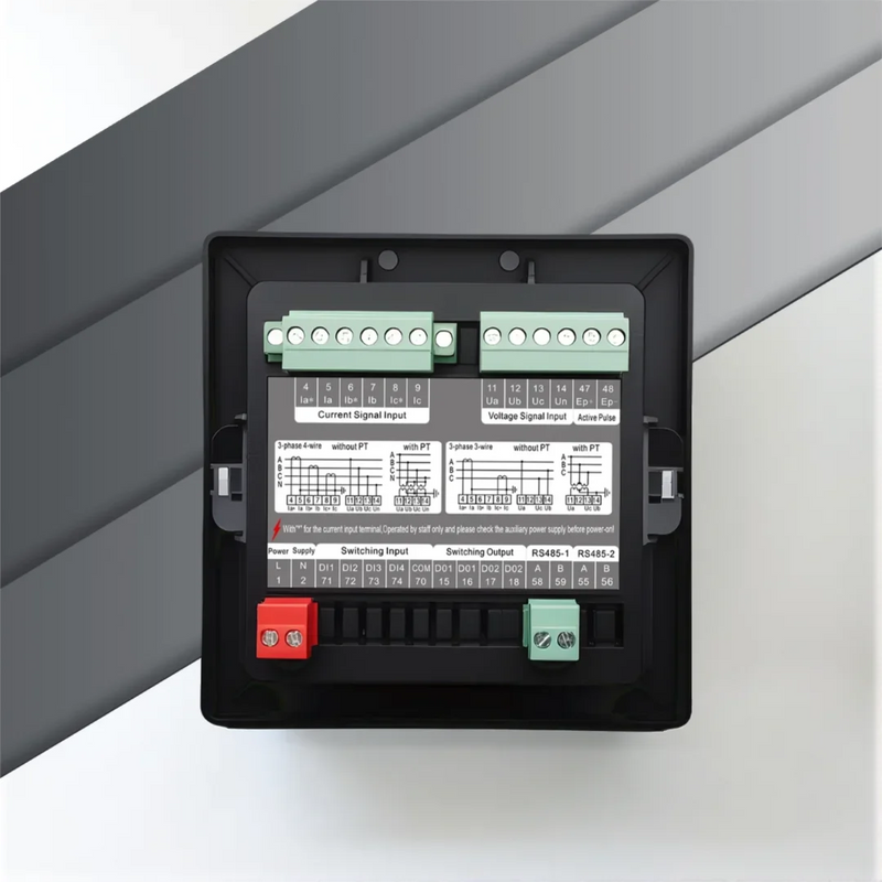 TOMZN RS485 Multifunction Meter, 3-Phase 4-Wire, Current,  with Phase/Line Voltage,Active/Reactive Power Monitoring