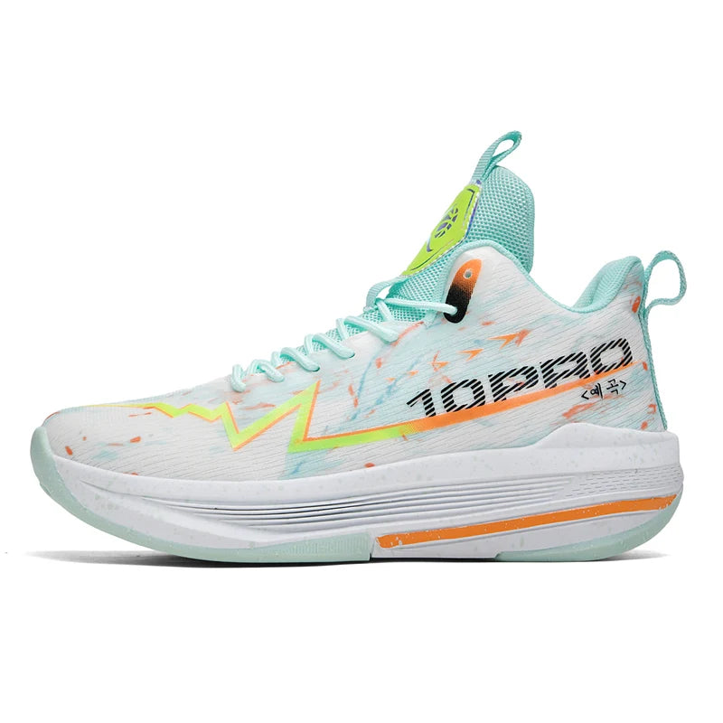 Unisex Basketball Shoes Breathable Mesh Outdoor Sports Competitions Running Shoes Spring Cushioning Rebound Basketball Boots