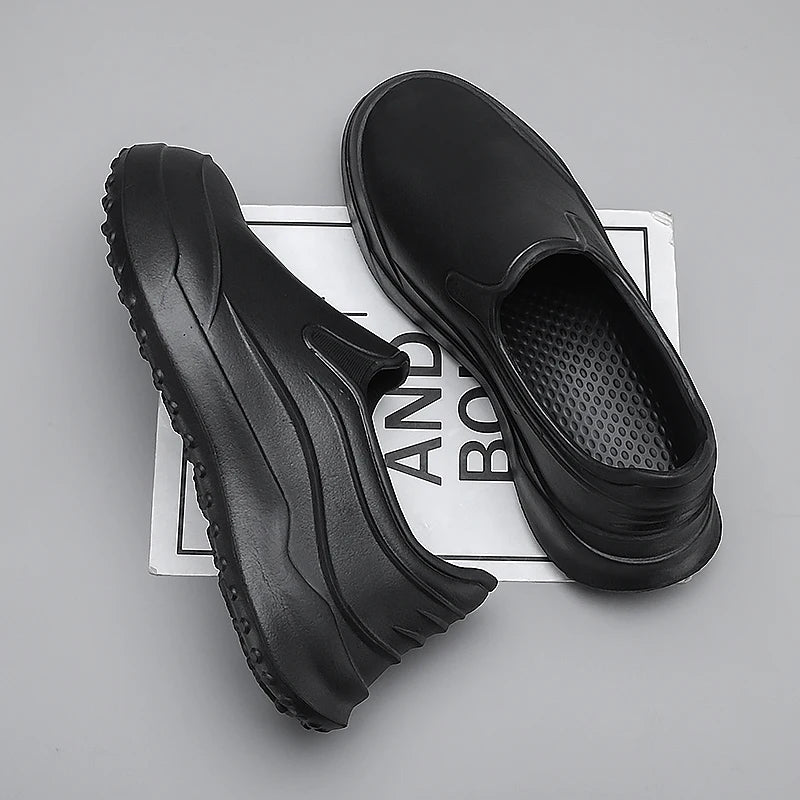 Hotel Chef Shoes Summer New Light Waterproof Non-Slip Oil-Proof Kitchen Work Shoes Men's Fashion Casual EVA Outdoor Walking Shoe
