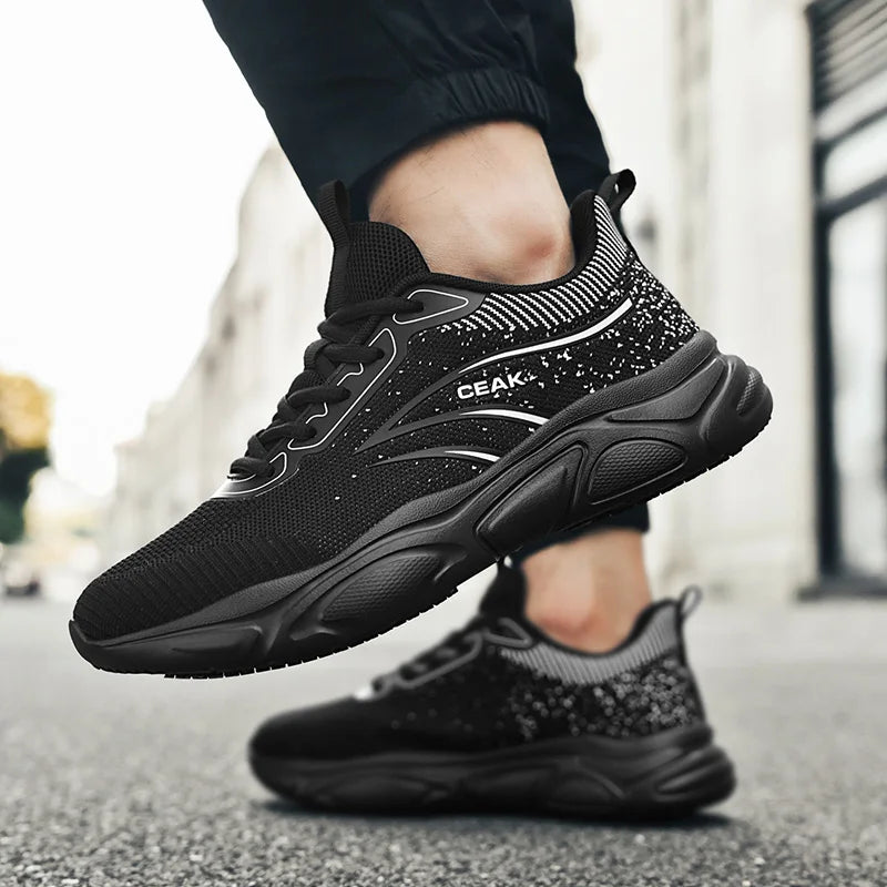 Men's light casual sneakers Four seasons soft sole breathable non-slip comfort youth outdoor walking speed running sports shoes