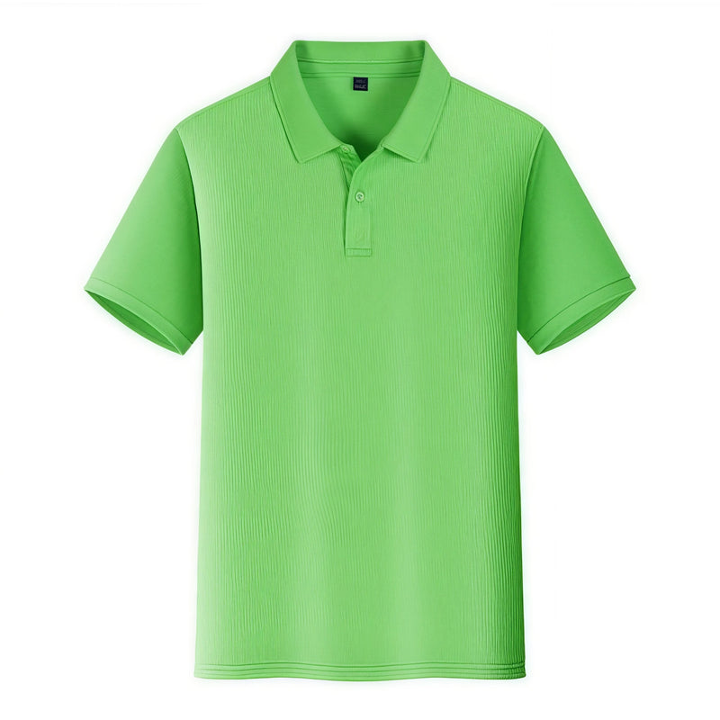 Men's Short-Sleeved Summer T-Shirt Quick-Drying Lapel POLO Shirt Bird's Eye Fabric Breathable Cool Team Uniform