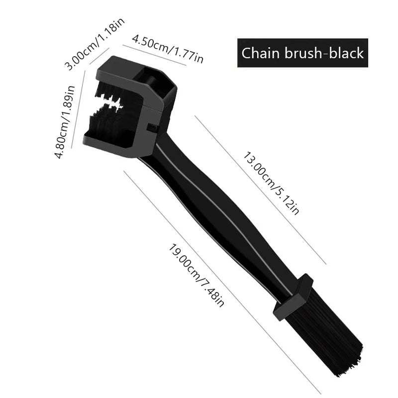 SEAMETAL Car Motorcycle Chain Brush Cleaner Plastic Bicycle E-bike Outdoor Scrubber Road Care Tools Car Motorcycle Parts