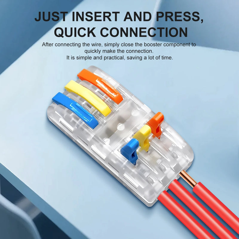 TOMZN Quick Lever Wire Connector 3IN3OUT 8PCS 2IN2OUT 12PCS For BV BVR RV 28-12AWG 250V 32A