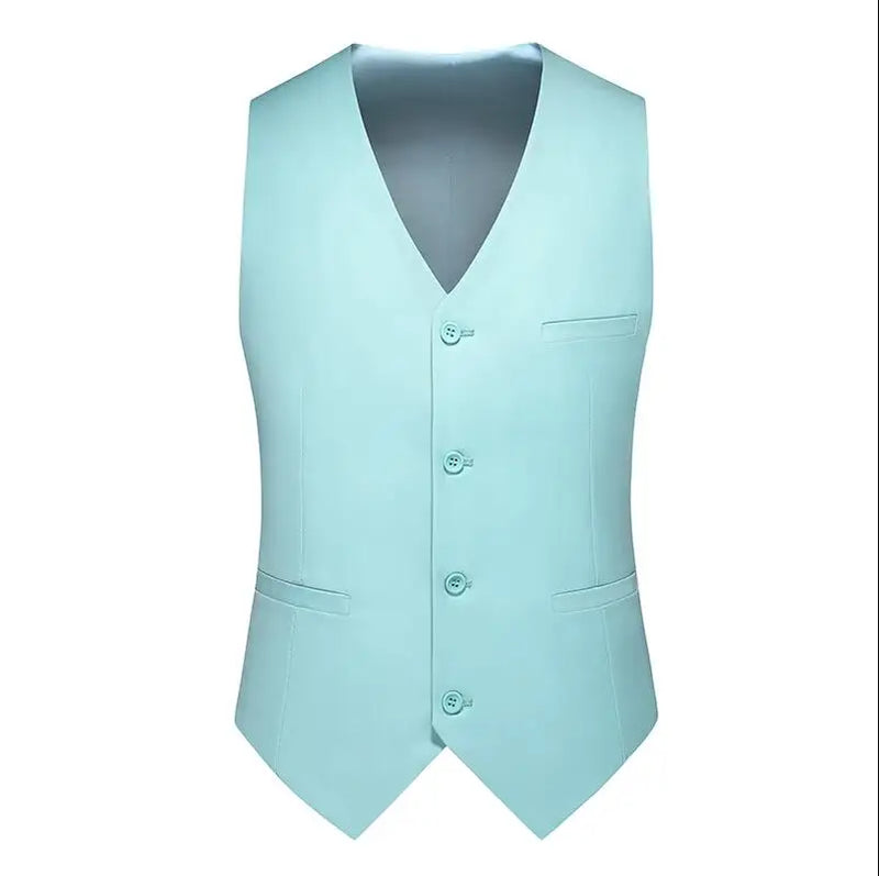 Asian Size Men's Sleeveless Vest, Single-breasted V-neck Vests Jacket, 26 Colors Can Choose From Waistcoat.
