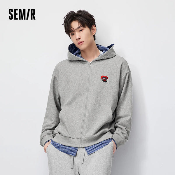 អាវក្រៅបុរស Semir រចនាបថប៉ាក់ស្រទាប់បែបរលុងសម្រាប់រដូវស្លឹកឈើជ្រុះឆ្នាំ ២០២៦ ស្ទីលទីក្រុងសម្រាប់គូស្នេហ៍ ទម្ងន់ស្រាល អាវក្រៅប្រចាំថ្ងៃ