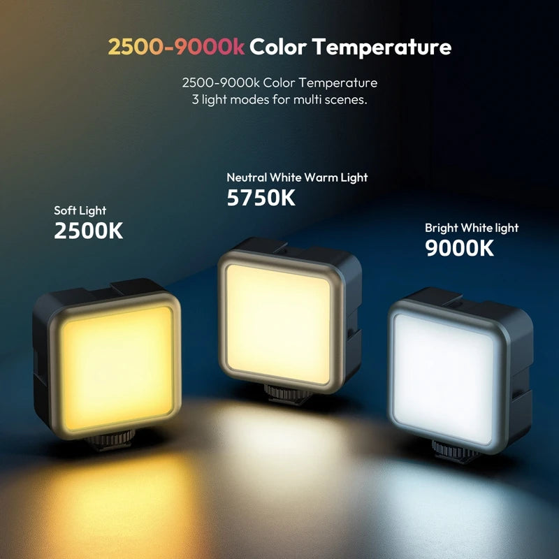 ភ្លើងវីដេអូ Ulanzi VL49 RGB Mini LED 2000mAh 2500K-9000K ភ្លើងថតរូបចល័ត Vlog បំពេញពន្លឺសម្រាប់កាមេរ៉ា DSLR SLR