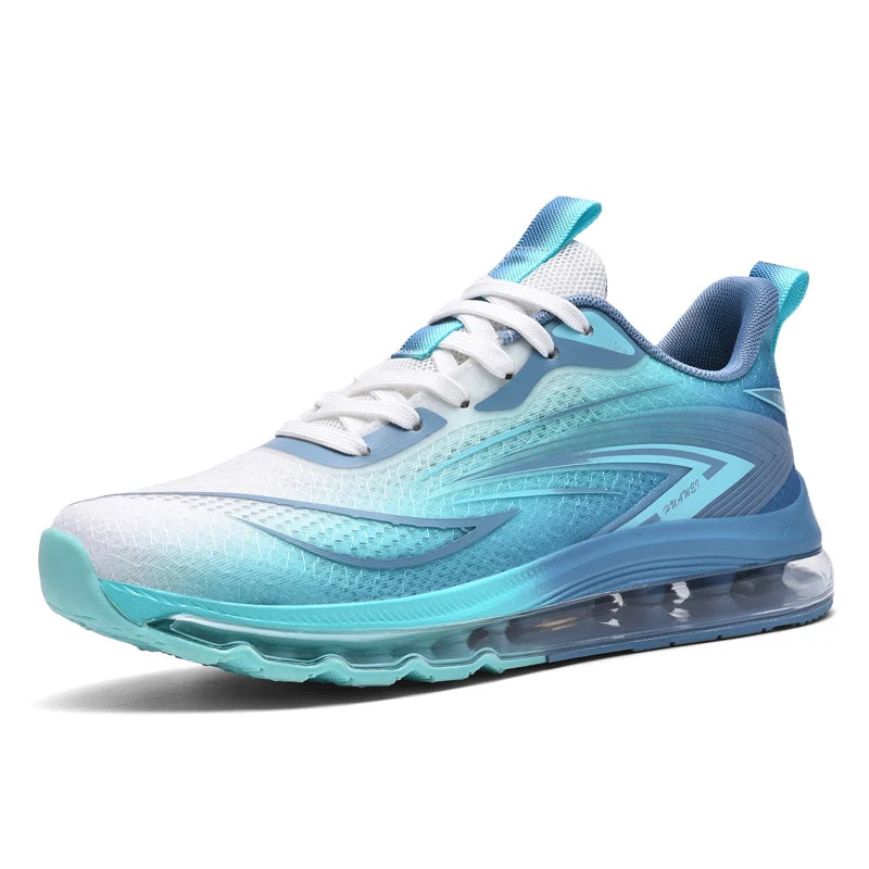 Men's casual sneakers four seasons breathable light full palm air cushion racing running shoes students mesh speed sports shoes