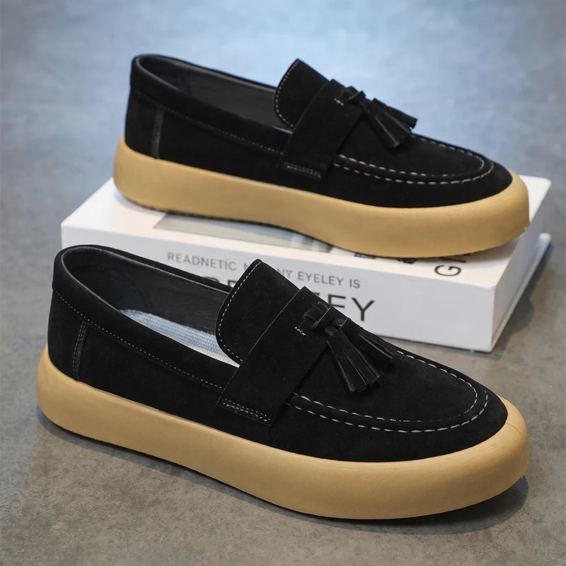 Men's slip on casual shoes four season new breathable light soft sole youth walking party tide shoes outdoor sports boards shoes
