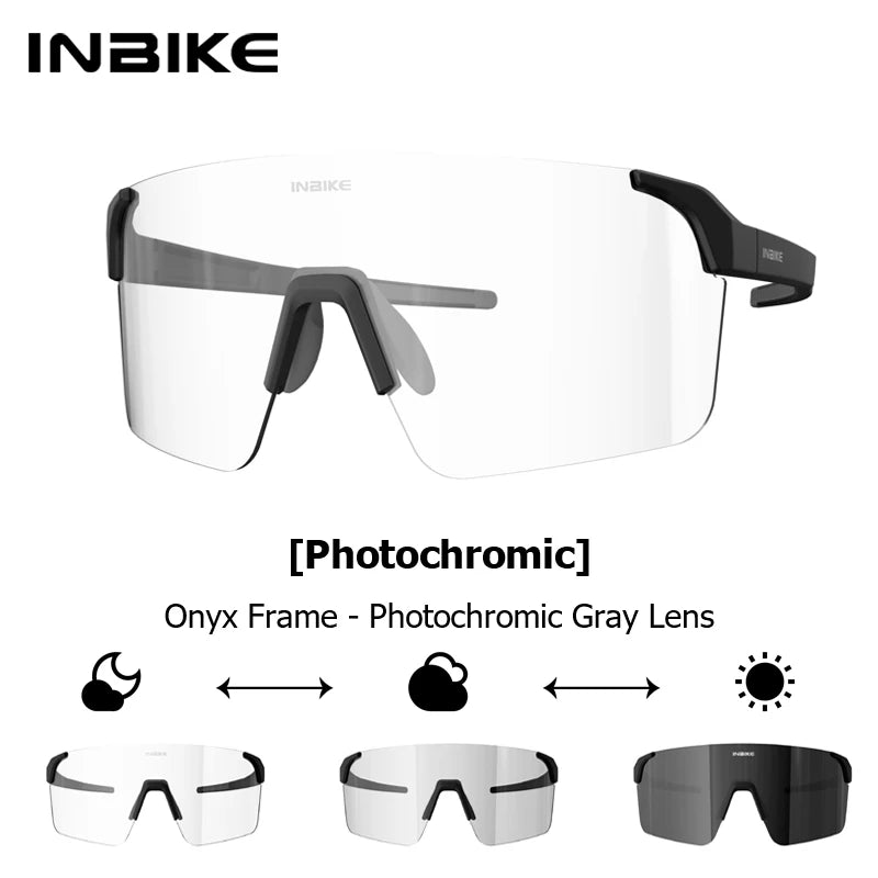 INBIKE Polarized Cycling Sunglasses Man UV400 Protection Road Bike Glasses Mountain Biking Cycling Eyewear for Outdoor Running