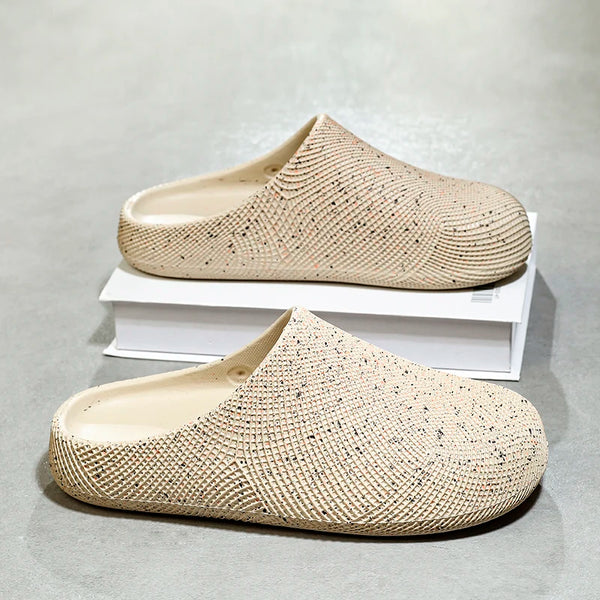 EVA Closed Toe Mules Cushion Backless Slip on Chef Clogs Half Shoes Lightweight Non-slip Casual Slippers Indoor & Outdoor