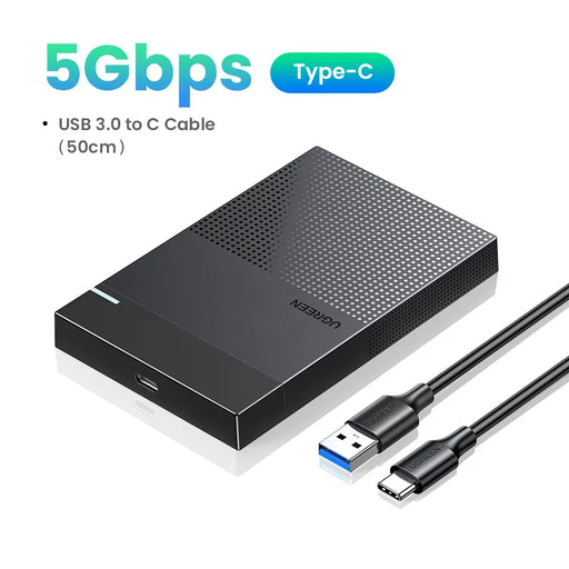 UGREEN HDD Case 2.5" Hard Drive Enclosure USB Type C SATA 5Gbps for SSD HDD 9.5 7mm External Hard Drive Disk Case Support UASP Star USB C 3.0 CHINA