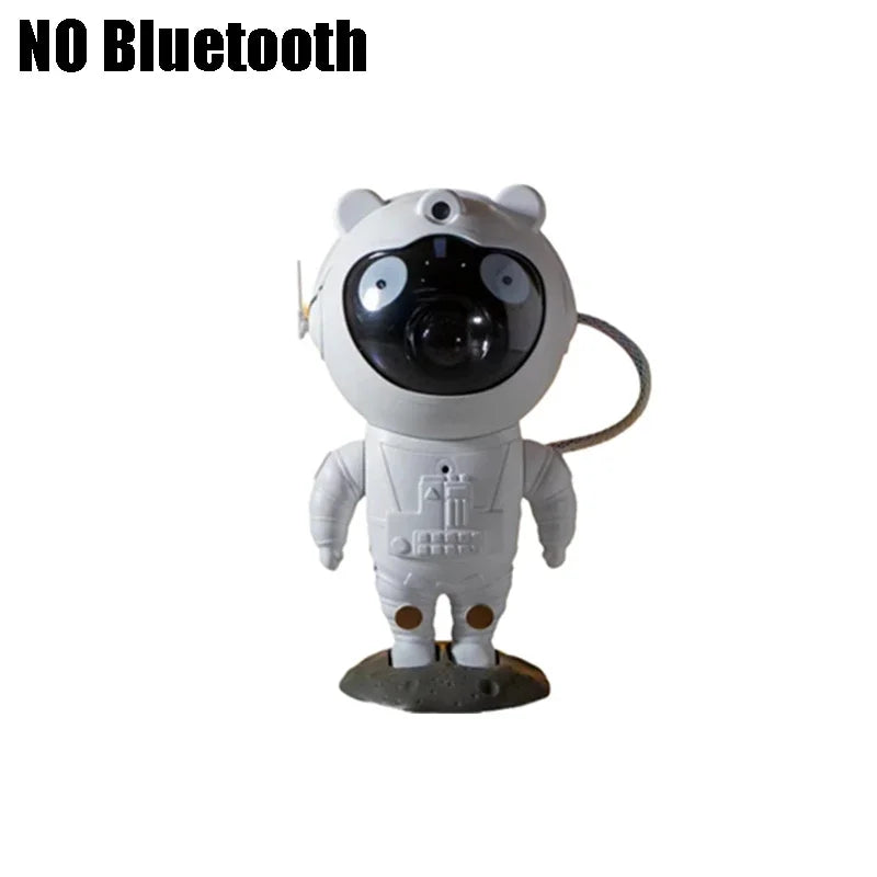 LED Astronaut Starry Projector Light Music Playback USB Plug-in Bluetooth Speaker Projector Lamp for Bedroom Holiday Decorations