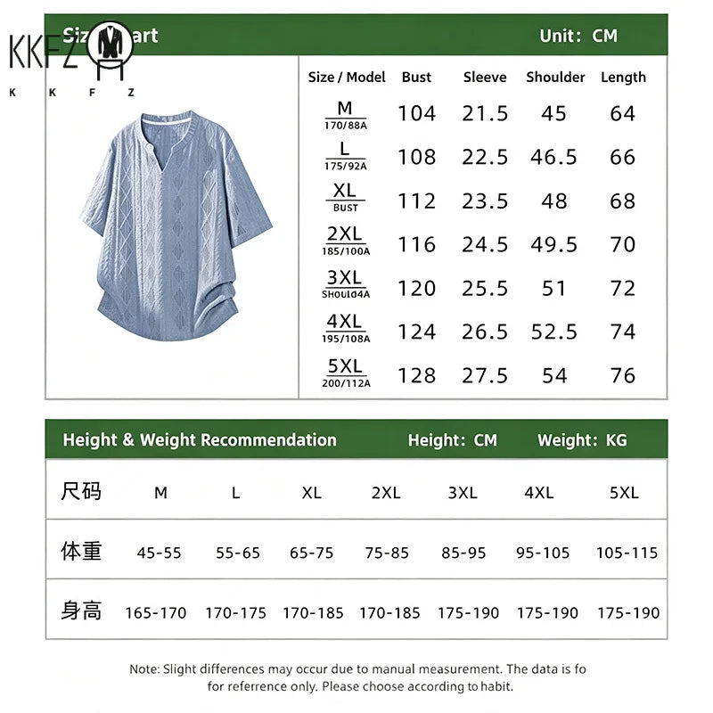 Men Casual Henley V Neck Short Sleeve Top Hollow Jacquard Weave Breathable Cloth For Street Daily Matching Scenarios